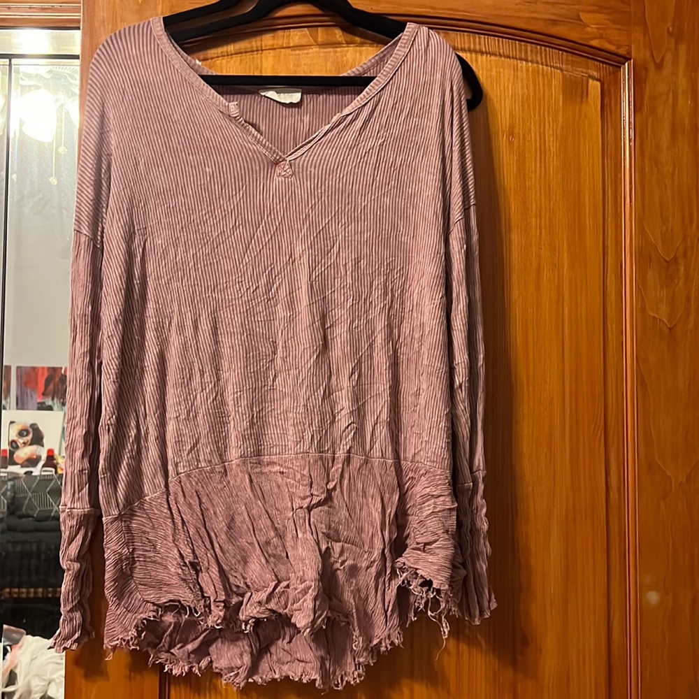 Abree acid wash maroon/red in color,  size L